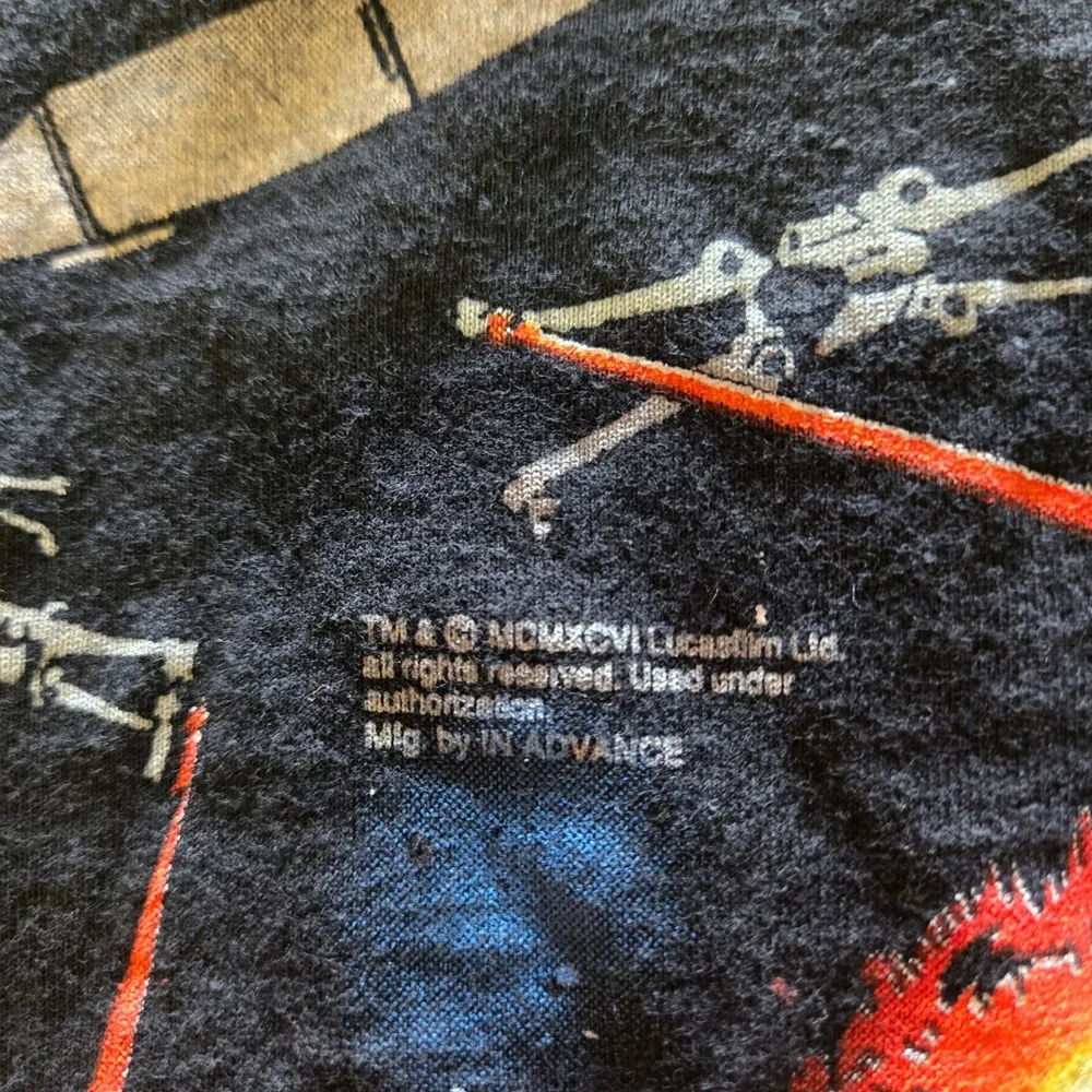 Vintage 90s Star Wars Darth Vader Death Star Long Sleeve Shirt XL (18-20) AOP